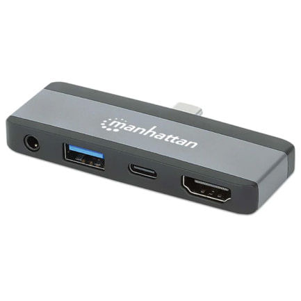 86841 - Docking USB-C Manhattan 4 ptos HDMI/USB-A/3 5mm/USB-C PD Sin cable