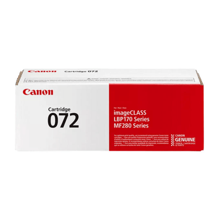 87867 - Cartucho de tóner Canon 072 Negro de 1400 Pag para LBP172 / MF289 / MF284
