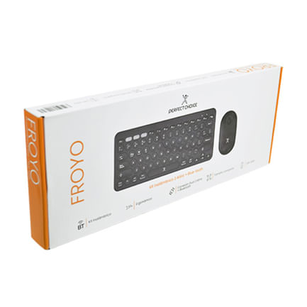 87028 - Kit Perfect Choice de Teclado y Mouse Inalámbrico Ergonómico 1000 dpi Froyo Color Negro