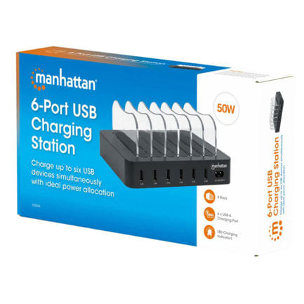 86849 - Estación de carga Manhattan USB-A  6 dispositivos 50W