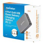 86851 - Estación de carga USB-C Manhattan 4 puertos USB-C PD 240W