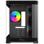 87812 - Gabinete Curvo Xzeal M-ATX/ITX 2x USB 2 0 + 1x USB 3 0 + 3 5 mm + 3 Ventiladores RGB Negro