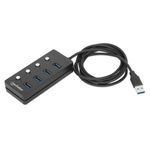 86695 - Manhattan Hub USB 3 2 con 4 puertos Tipo-A e interruptor por puerto