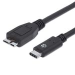 86882 - Cable Manhattan USB-C V3 1 C-Micro B 1m Color Negro