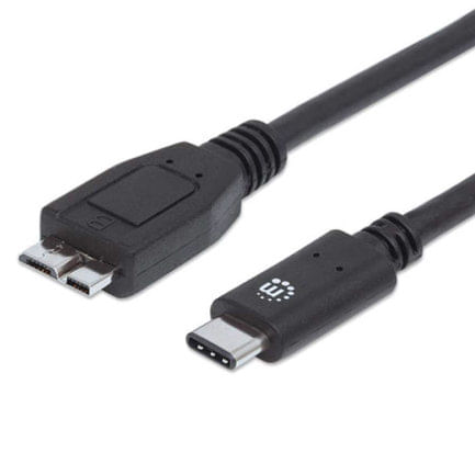 86882 - Cable Manhattan USB-C V3 1 C-Micro B 1m Color Negro