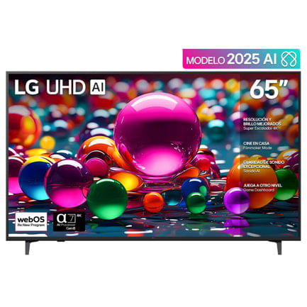 86403 - Televisor LG 65" UHD AI UA75 4K Smart TV 2025