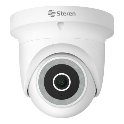 88022 - Cámara de Seguridad Steren CCTV-231 Wi-Fi 3 Mpx HDR Robotizada para Exterior Tipo Domo Blanca