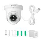 88021 - Cámara de Seguridad Steren CCTV-231 Wi-Fi 3 Mpx HDR Robotizada para Exterior Tipo Domo Blanca