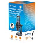 86315 - Micrófono Manhattan Omnidireccional USB con LED RGB y cancelación de ruido