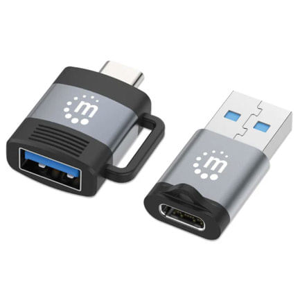 86846 - Adaptador Manhattan USB-C V3 2  Gen1 A-C y C-A 2 pzas