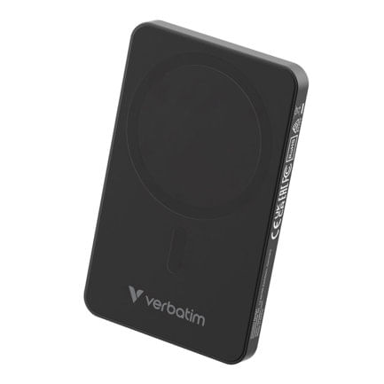 86269 - Cargador verbatim Charge and Go Essential Magnética Power Bank Carga Inalámbrica de 5000 mAh Color Negro