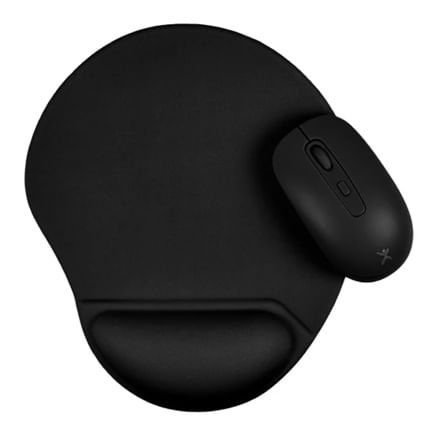 87023 - Kit Perfect Choice Mouse Inalámbrico Ergonómico 1600 dpi y Mousepad Bonet Color Negro