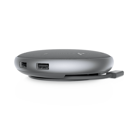 87779 - Adaptador Multipuerto y Altavoz Dell MH3021P Speaker Home 2 Puertos USB y Manos Libres Color Plata