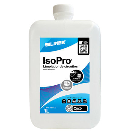 87167 - Limpiador De Circuitos Alcohol Isopropílico Silimex Al 99 7% Iso Pro 1LT