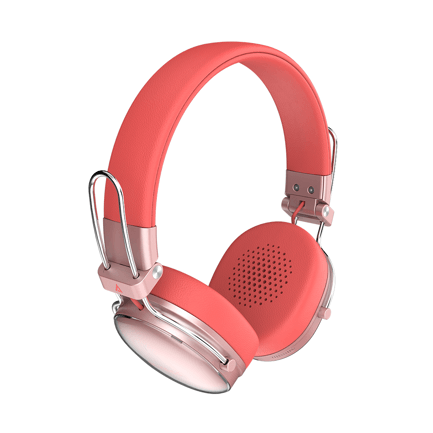 87894 - Audífonos Inalámbricos Acteck Over Ear Luxe Chic HP710 Recargables Elite Salmon