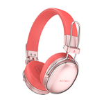 87888 - Audífonos Inalámbricos Acteck Over Ear Luxe Chic HP710 Recargables Elite Salmon
