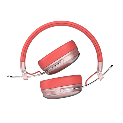 87892 - Audífonos Inalámbricos Acteck Over Ear Luxe Chic HP710 Recargables Elite Salmon