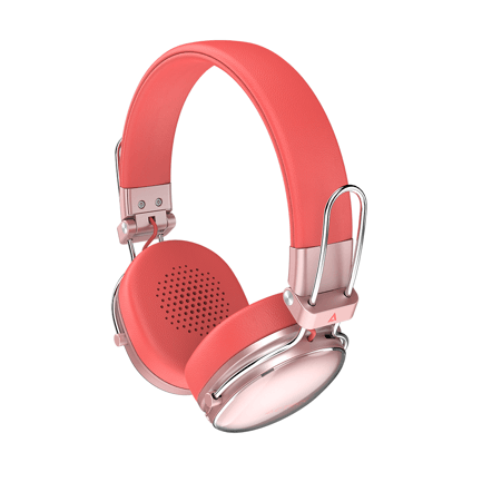 87893 - Audífonos Inalámbricos Acteck Over Ear Luxe Chic HP710 Recargables Elite Salmon