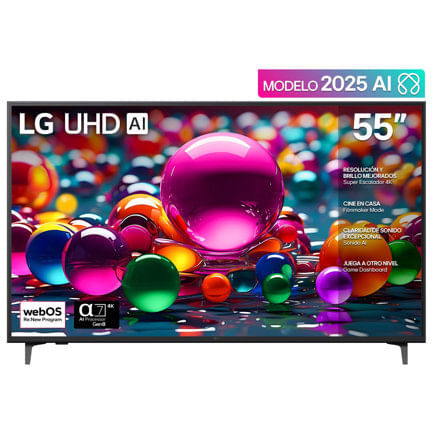 86402 - Televisor LG 55" UHD AI UA75 4K Smart TV 2025