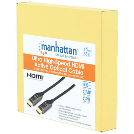 86885 - Cable Manhattan HDMI 2 1 Fibra Optica 10M 8ka60Hz Certificado