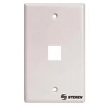 87303 - Placa Steren P/Registro de 1 Cavidad Keystone CAT5 y 6