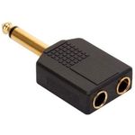 86542 - ADAPTADOR STEREN Y 2 JACKS 6 3MM A PLUG 6 3MM DORA