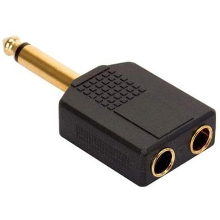 86542 - ADAPTADOR STEREN Y 2 JACKS 6 3MM A PLUG 6 3MM DORA