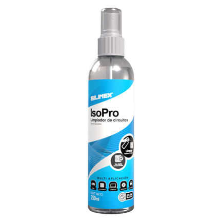 87169 - Limpiador De Circuitos Alcohol Isopropílico Silimex Al 99 7% Iso Pro 250ml En Atomizador