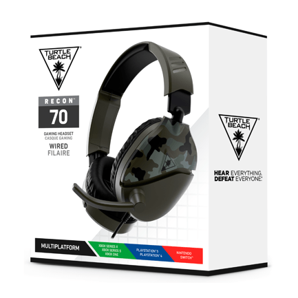 87670 - Auriculares para juegos Turtle Beach Recon 70 Camo - Verde