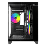 87805 - Gabinete Xzeal Panzer II Cubo M-ATX/ITX 2xUSB1 0 + 1x USB3 0 + 3 5 mm + 3 Fans ARGB Negro