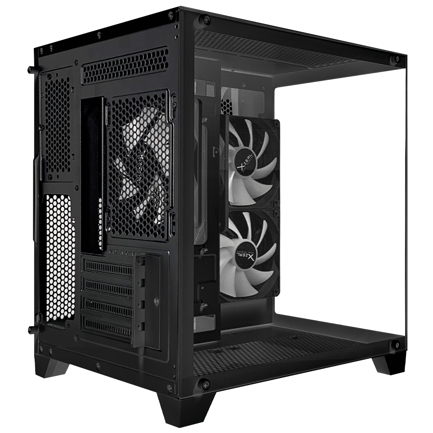 87806 - Gabinete Xzeal Panzer II Cubo M-ATX/ITX 2xUSB1 0 + 1x USB3 0 + 3 5 mm + 3 Fans ARGB Negro