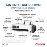 87370 - Plotter Canon imagePROGRAF TC-21 de 24" con Sistema Inyección de Tinta Continua