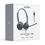 87875 - Auriculares Alambricos Acteck con Micrófono Active Pro HC565 Negro