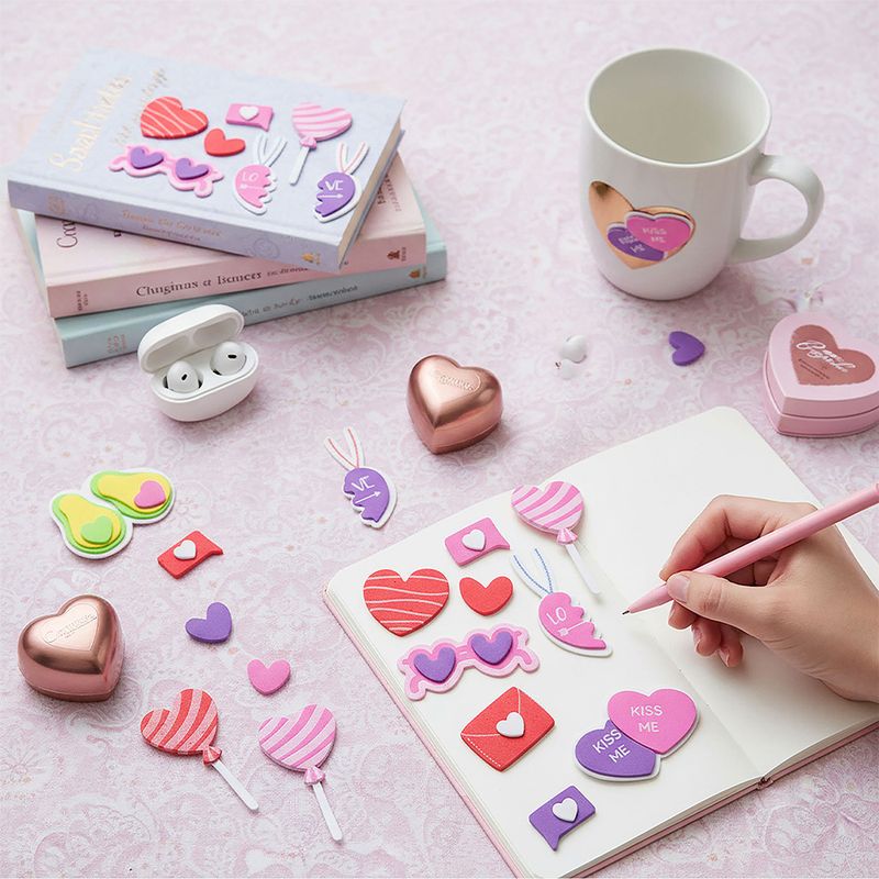 90492 - STICKERS FOAMY CORAZONES BARRILITO