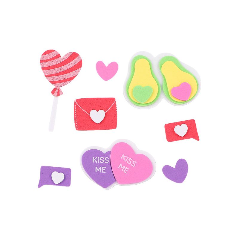 90490 - STICKERS FOAMY CORAZONES BARRILITO