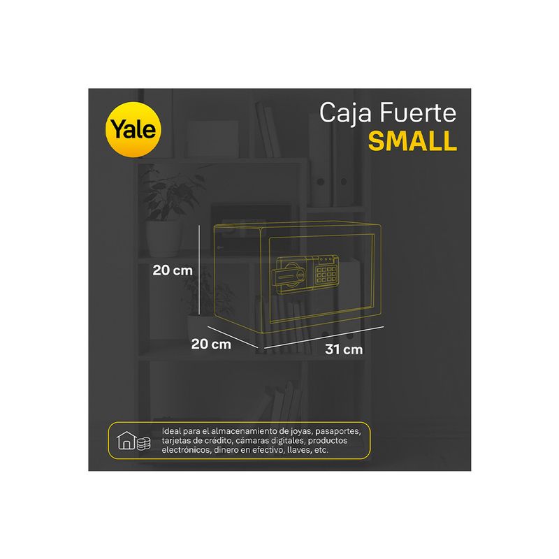 90442 - CAJA FUERTE ELECTRONICA CHICA 31CMX20CMX20CM