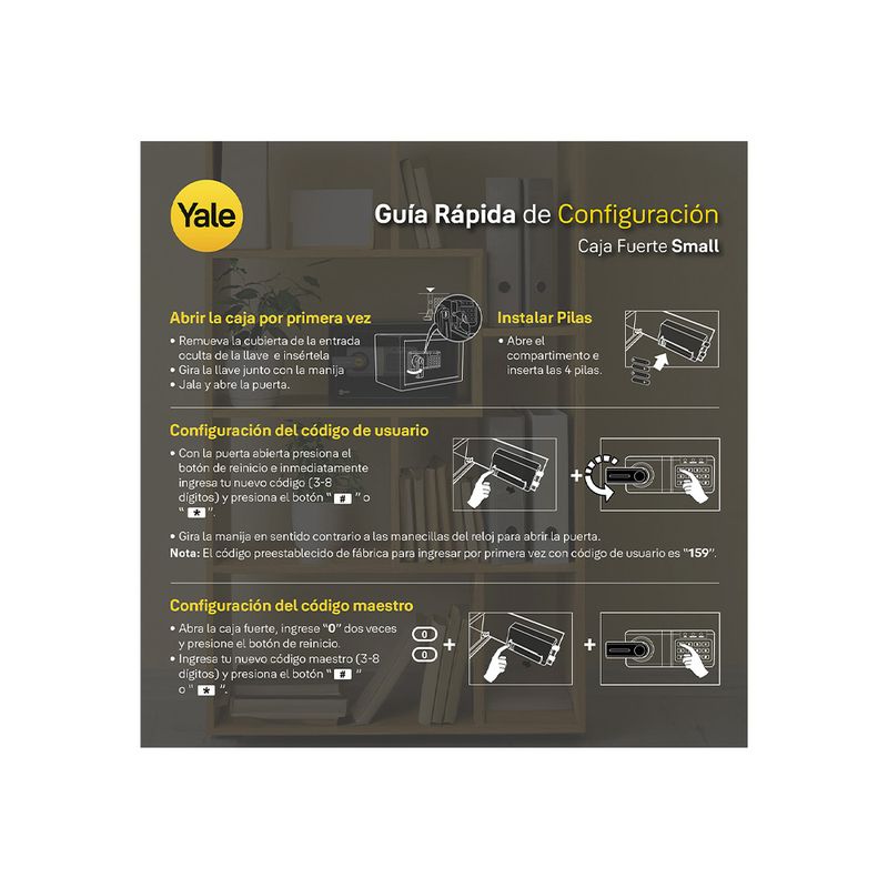 90439 - CAJA FUERTE ELECTRONICA CHICA 31CMX20CMX20CM
