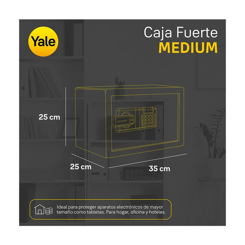 90437 - CAJA FUERTE ELECTRONICA MEDIANA 35CMX25CMX25CM