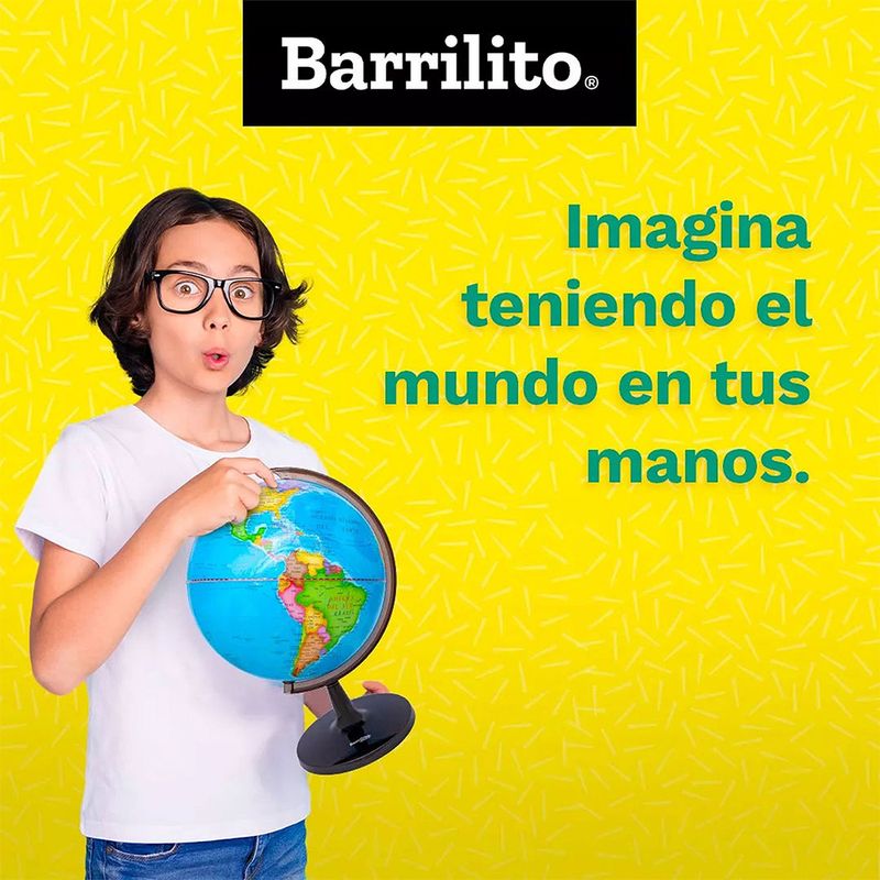 90509 - GLOBO TERRAQUEO DIAMETRO 14 20 CM BARRILITO