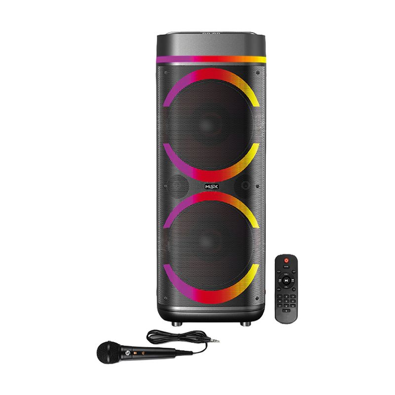 90355 - BOCINA PORTÁTIL UNIBODY 12" TWS DOBLE MISIK MB2205, NEGRO