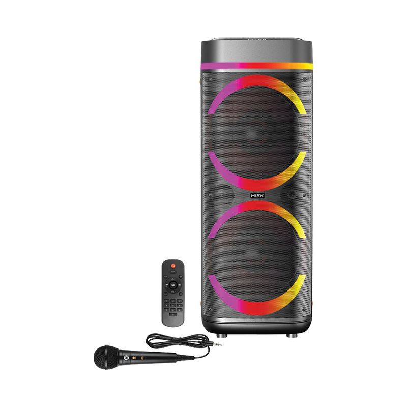 90585 - BOCINA PORTÁTIL UNIBODY 12" TWS DOBLE MISIK MB2205, NEGRO