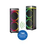 90583 - BOCINA PORTÁTIL UNIBODY 12" TWS DOBLE MISIK MB2205, NEGRO