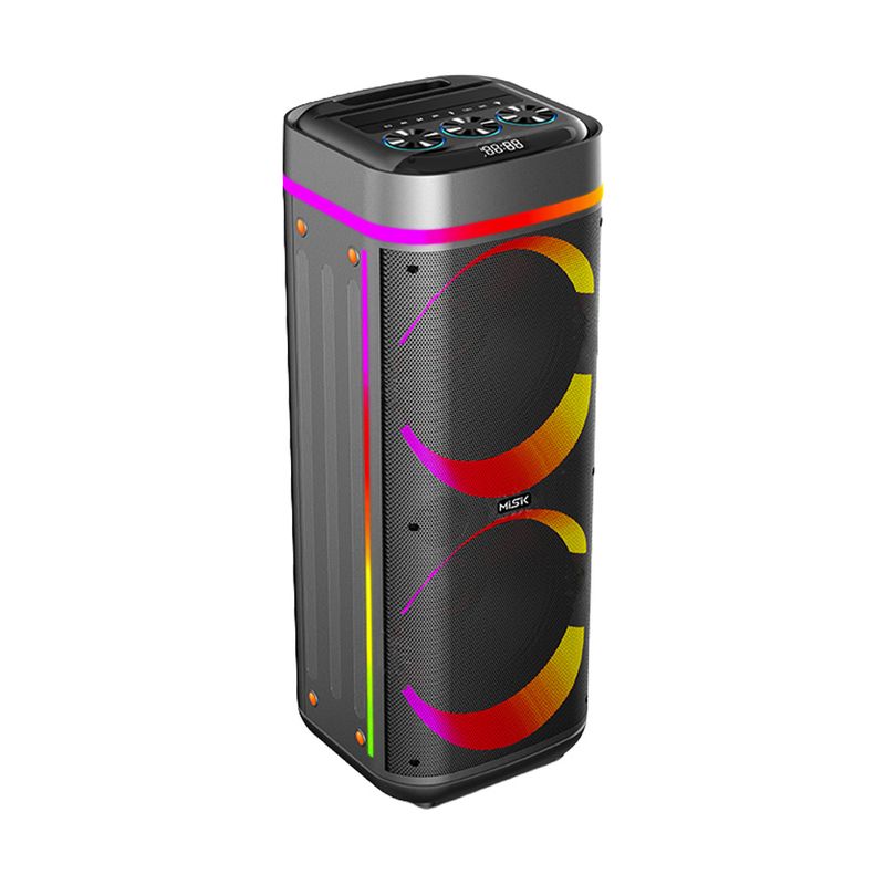 90581 - BOCINA PORTÁTIL UNIBODY 12" TWS DOBLE MISIK MB2205, NEGRO