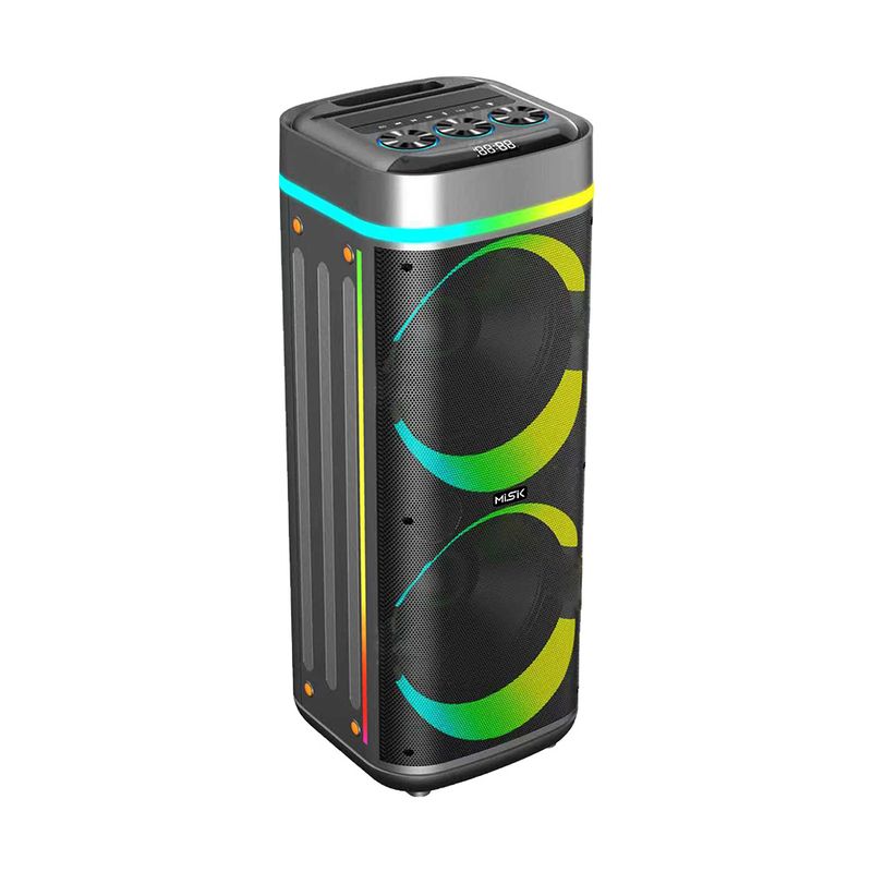 90580 - BOCINA PORTÁTIL UNIBODY 12" TWS DOBLE MISIK MB2205, NEGRO
