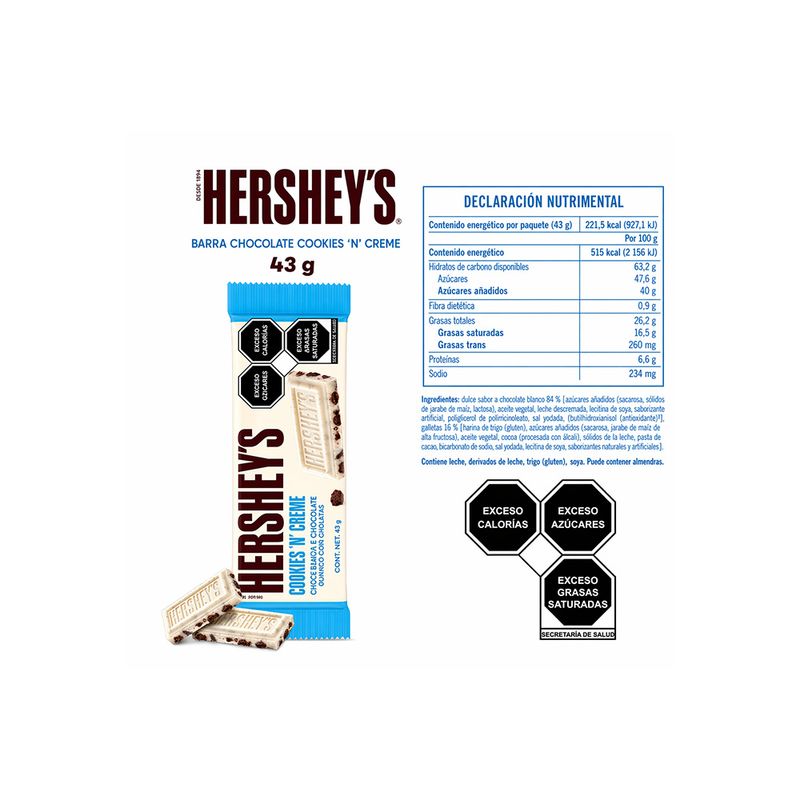 90602 - CHOCOLATE HERSHEY´S COOKIES´N´CREME 43G