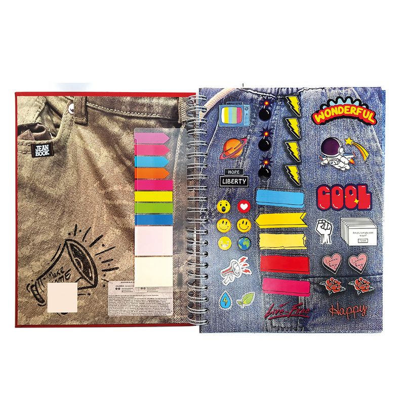 90665 - CUADERNO PROFESIONAL DE TELA 160H CUADRO GRANDE JEAN BOOK