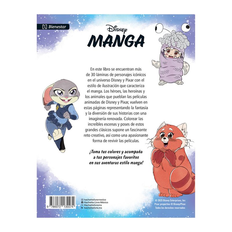 90789 - LIBRO COLOREAR MANGA INTENSAMENTE DISNEY