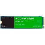 83716 - SSD Interno Western Digital Green SN350 2TB M 2 2280 PCIe 3 0 NVMe Lectura 3200/3000 MBs para PC y Lap