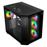 85917 - Gabinete Gamer Balam Rush Media Torre Tank Master 9600 TB USB C 3 1/USB 3 0/USB 2 0/Audio Fan ARGB Negro