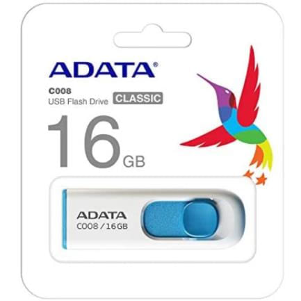 83288 - Memoria USB Adata C008 16 GB Color Blanca-Azul